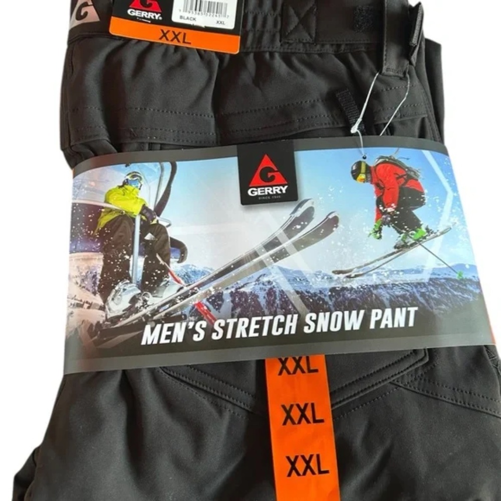 Gerry Men's Snow Pants Black XXL Cold Weather Water Resistant Fleece Lined